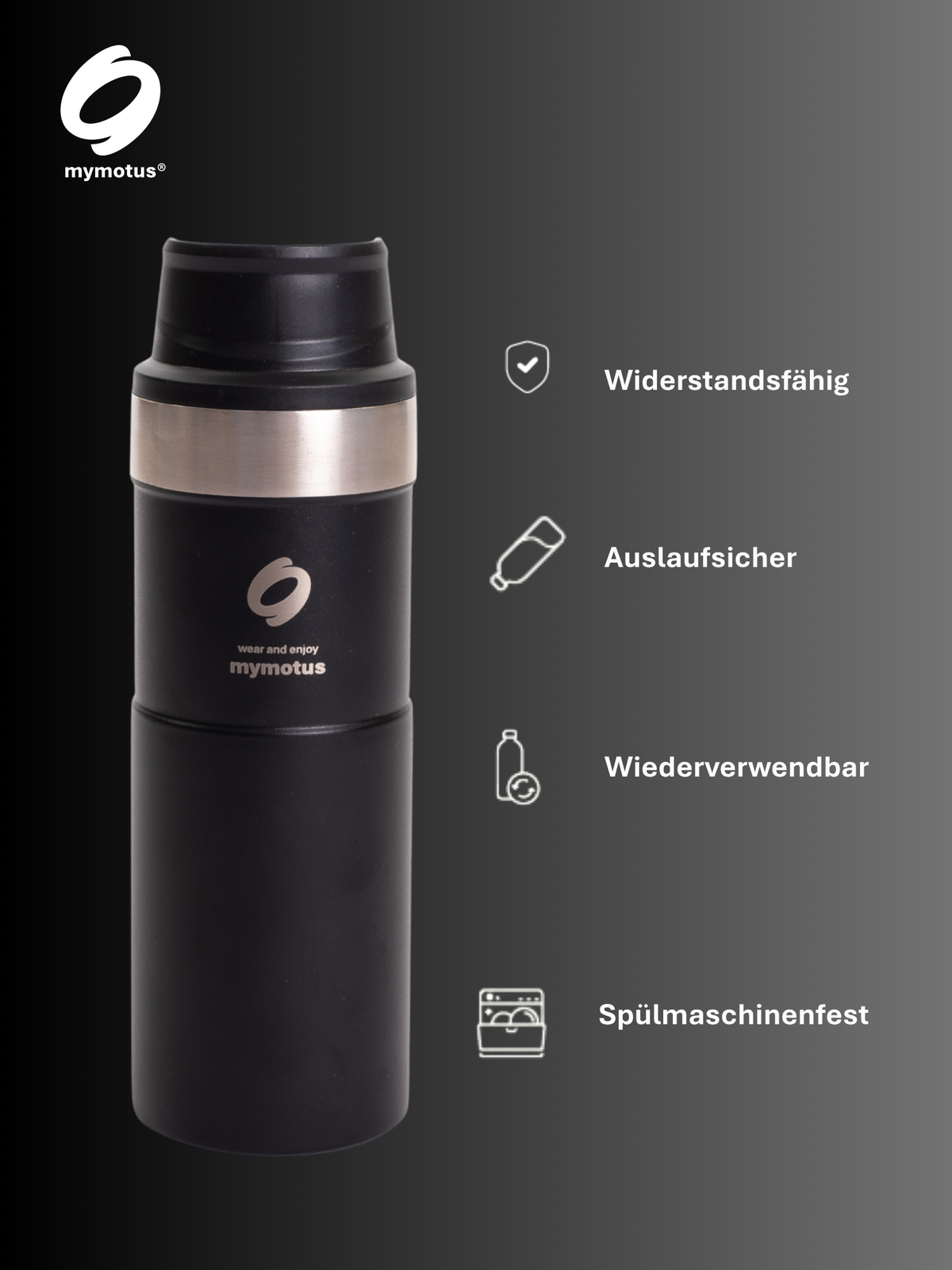 Mymotus Thermoflasche Black ACC210