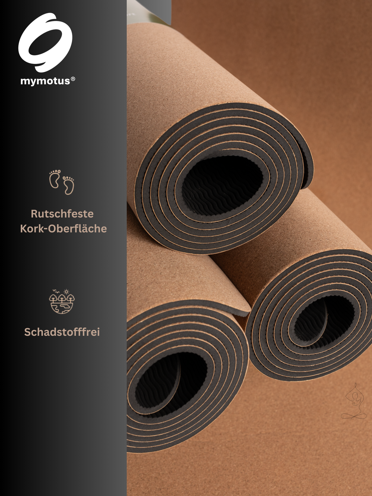 Mymotus Yoga Matte mit Kork-Oberfläche ACC230