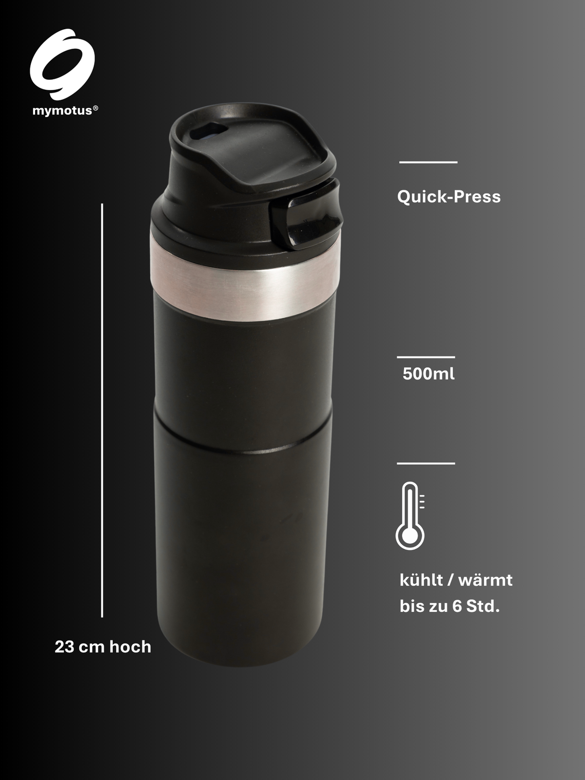 Mymotus Thermoflasche Black ACC210