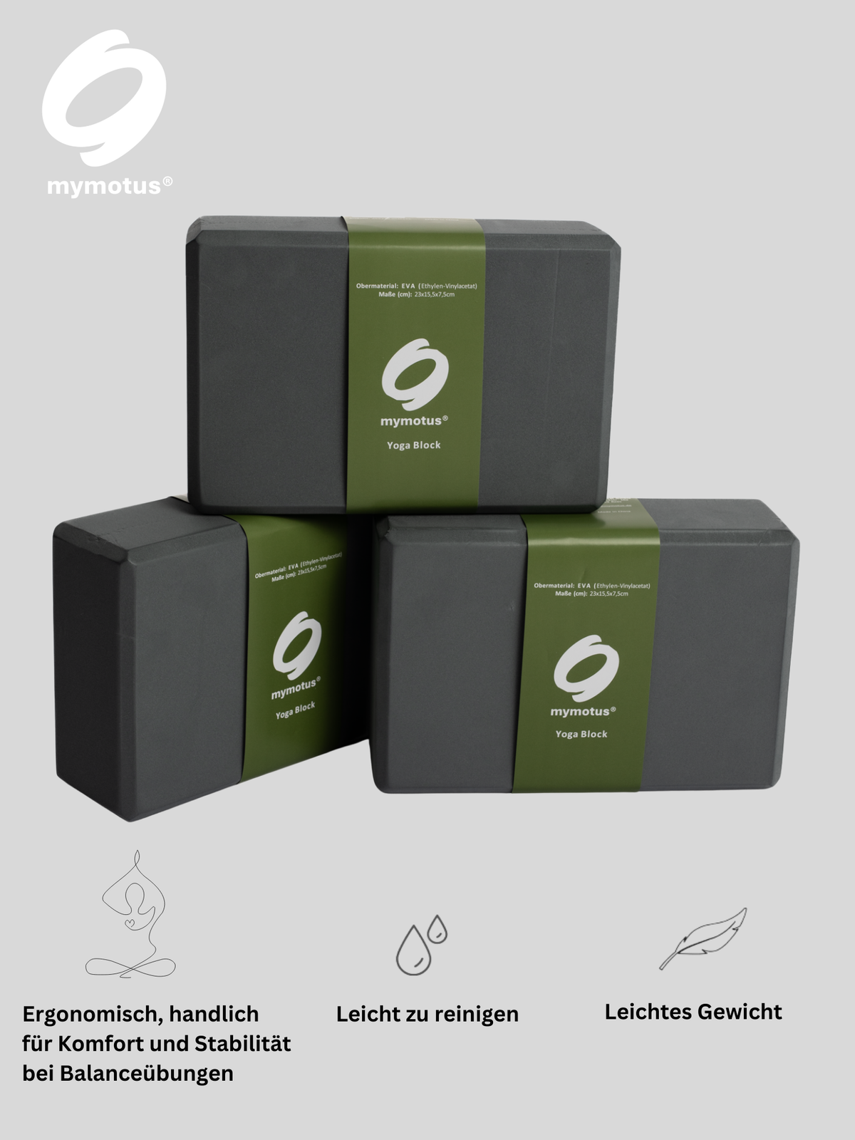 Mymotus Yoga Block Dark Grey ACC 230.002
