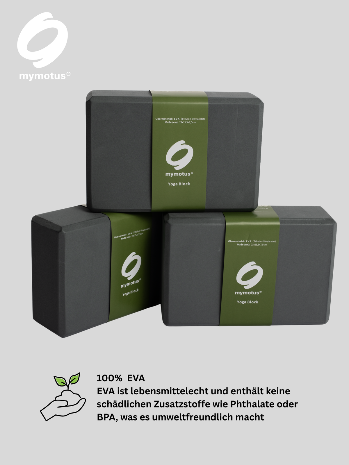 Mymotus Yoga Block Dark Grey ACC 230.002