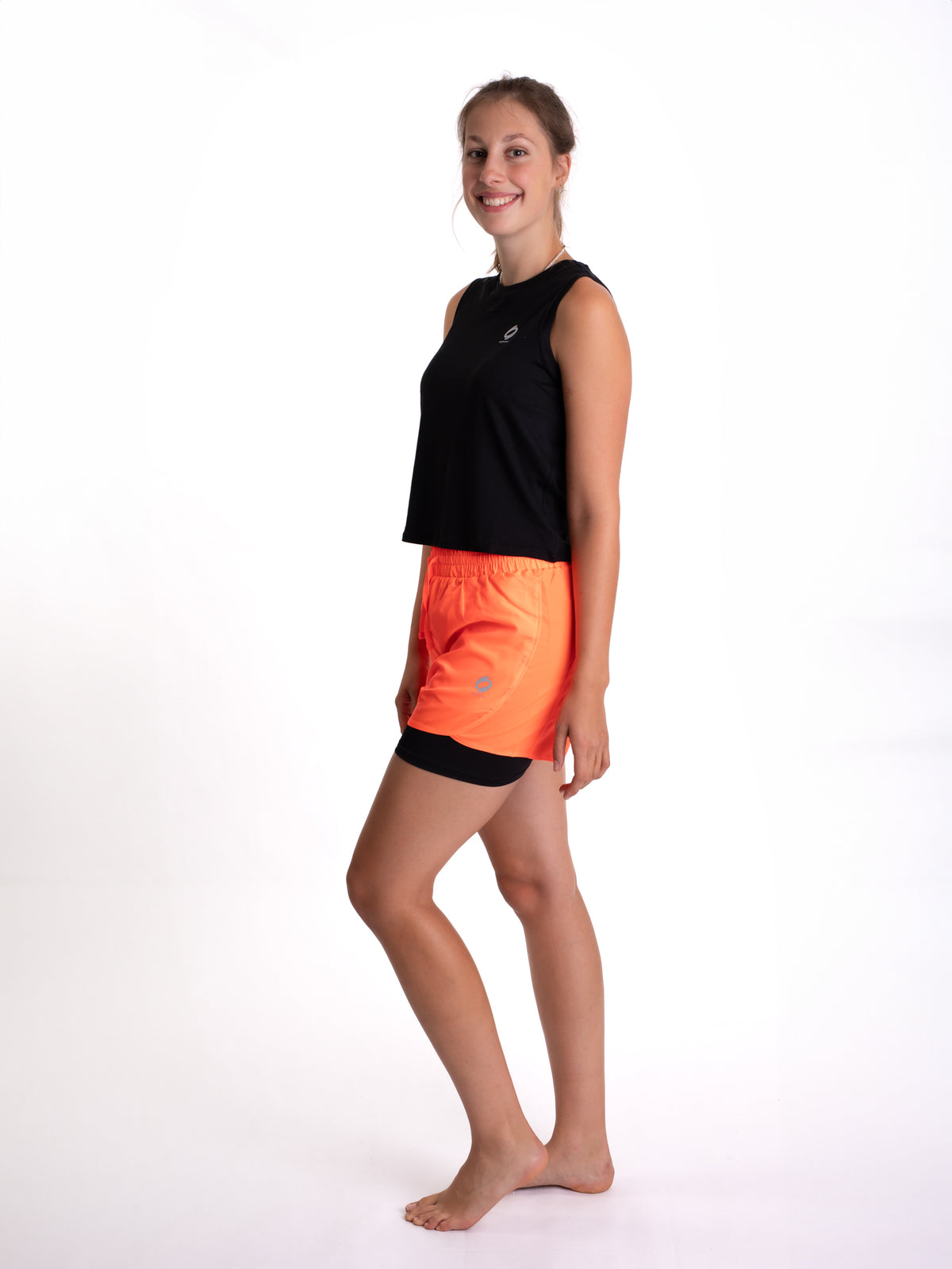 Mymotus Ladies Comfort Running Shorts Fiery Coral RW81