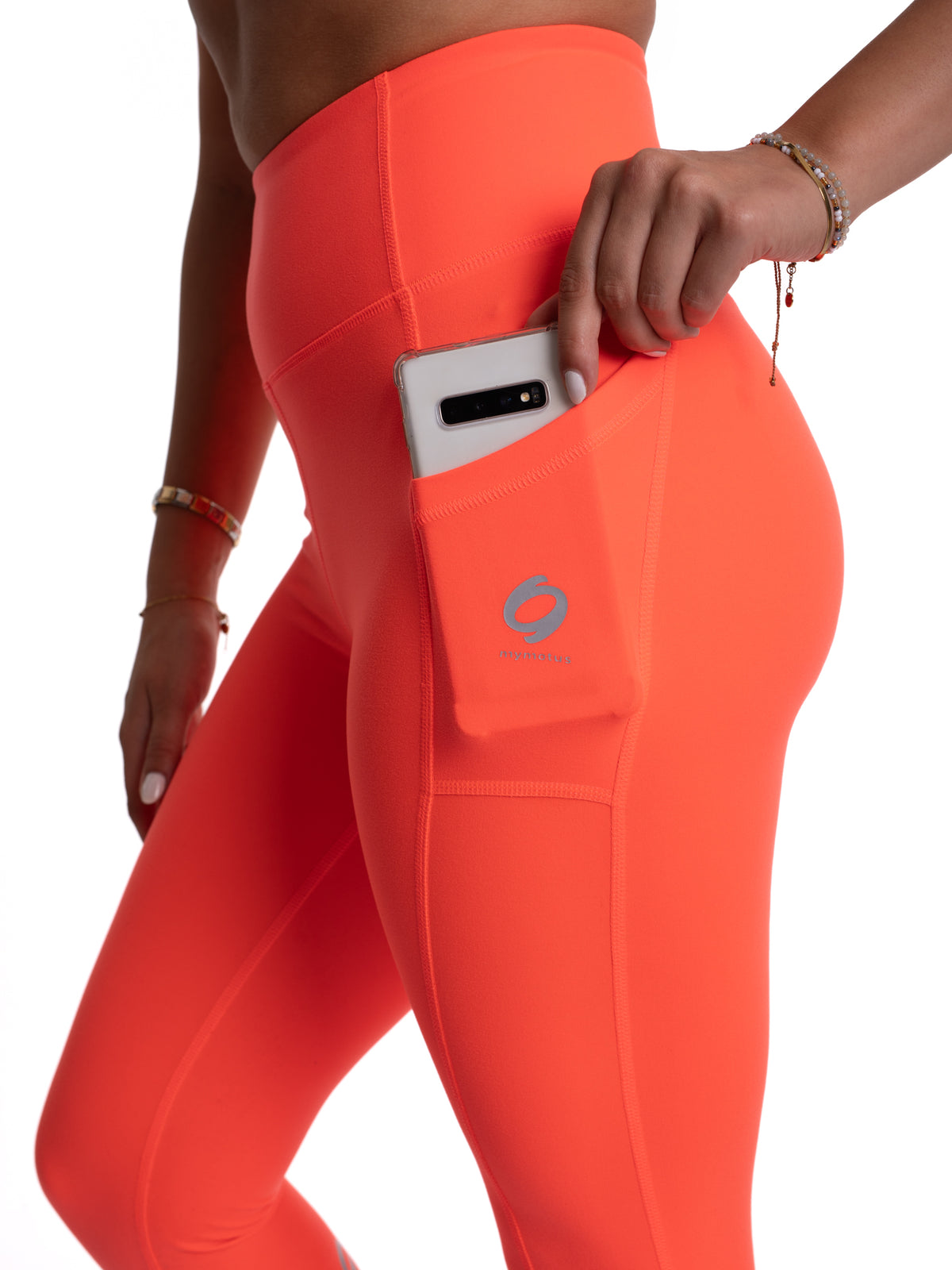 Mymotus Ladies Comfort Running Tight 3/4 Fiery Coral RW51