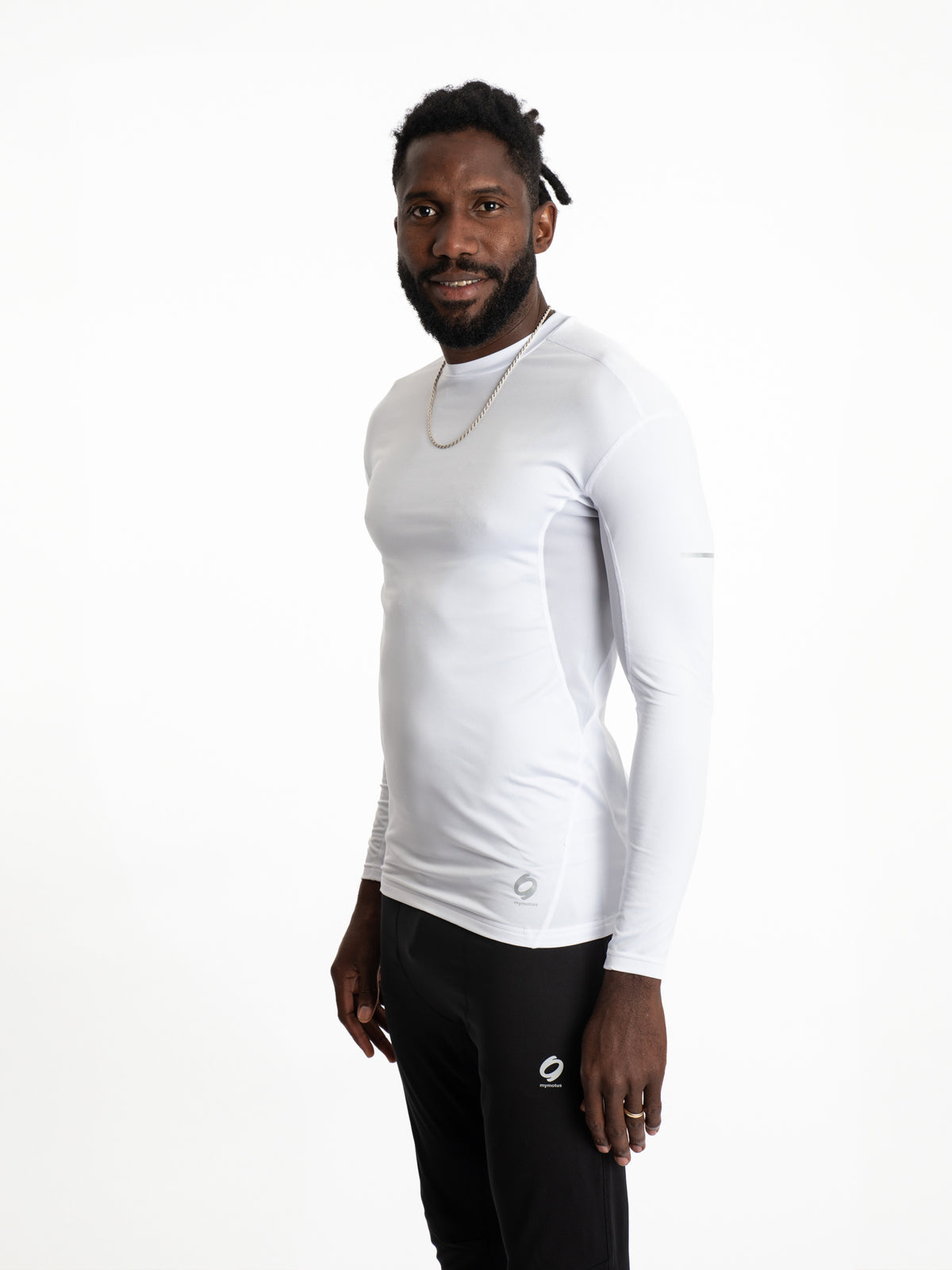 Mymotus Men Comfort Running Longsleeve T-Shirt White RM32