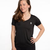 Mymotus Ladies V-neck T-shirt Black YW25