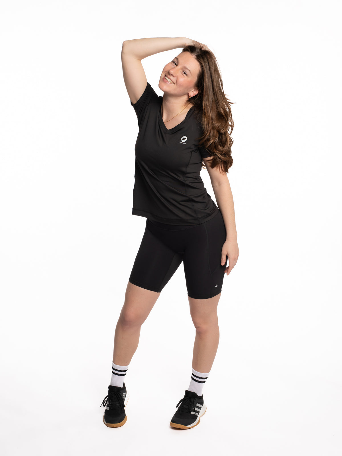 Mymotus® Ladies V-neck T-shirt Black YW25