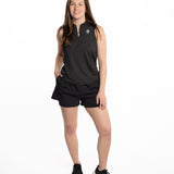 Mymotus Ladies Comfort Running Twin Shorts Jet Black- Black RW81 NOS