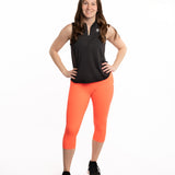 Mymotus Ladies Comfort Running Tight 3/4 Fiery Coral RW51