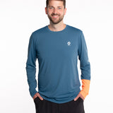 Mymotus Men Comfort Running Longsleeve Shirt Steel Blue RM35