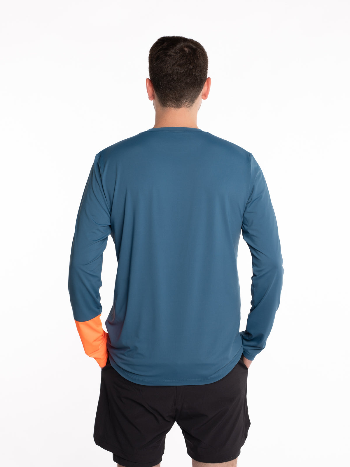Mymotus Men Comfort Running Longsleeve Shirt Steel Blue RM35