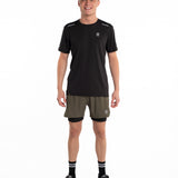 Mymotus Men Comfort Running Twin Short Grape Leaf Green / Black