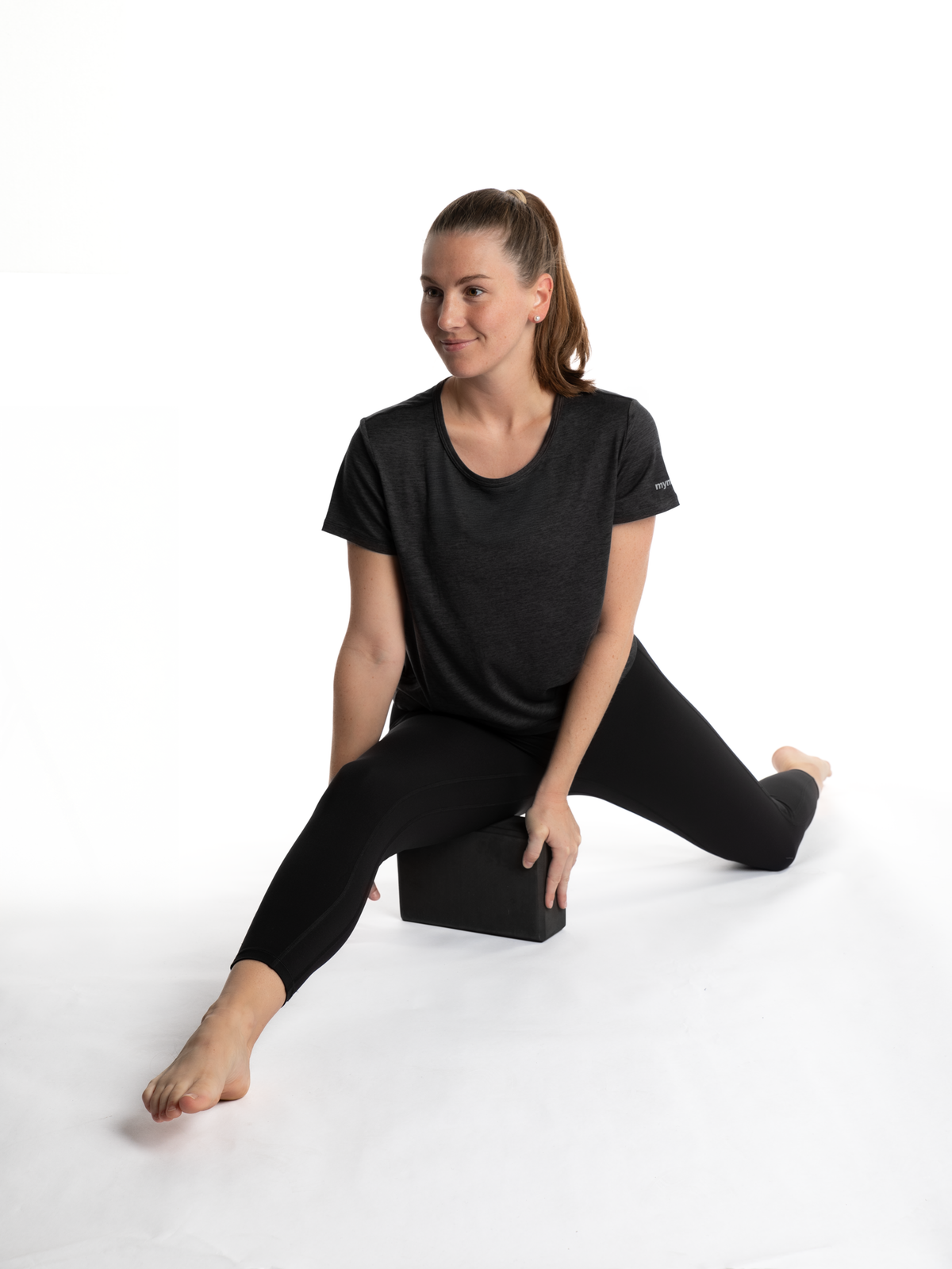 Mymotus Ladies T-Shirt black melange YW24