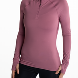 Mymotus Ladies Comfort Running Longsleeve Zip- Shirt Bordeaux RW34