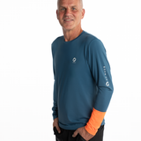 Mymotus Men Comfort Running Longsleeve Shirt Steel Blue RM35
