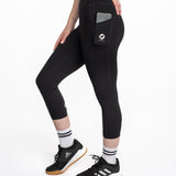 Mymotus Ladies Comfort Running Tight 3/4 Jet Black RW51 NOS