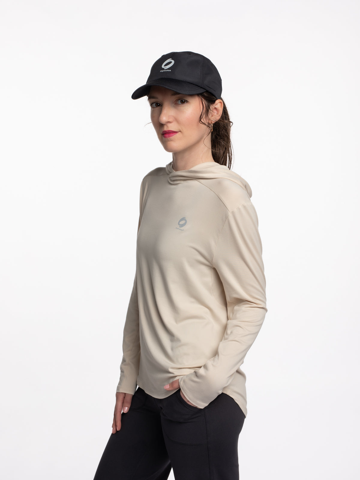 Mymotus Ladies Kapuzen Shirt Oat Milk YW35