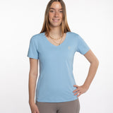 Mymotus Ladies V-neck T-shirt Dutch Canal Blue YW25