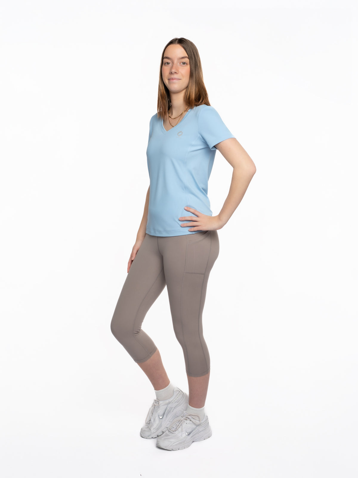 Mymotus Ladies V-neck T-shirt Dutch Canal Blue YW25
