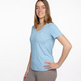 Mymotus Ladies V-neck T-shirt Dutch Canal Blue YW25