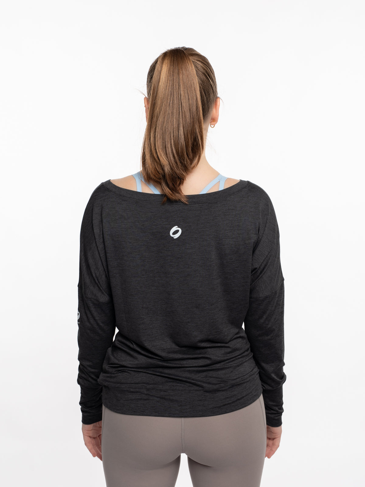 Mymotus Ladies Longsleeve Relax Yoga Shirt Black Melange YW37