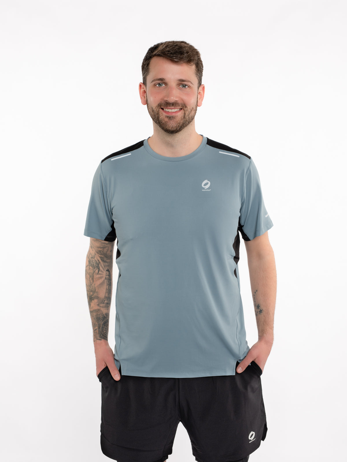 Mymotus Men Comfort Running T-Shirt  Arona - Black RM21