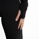 Mymotus Ladies Fitness Yoga Crop Wrap Longsleeve Shirt Black YW38