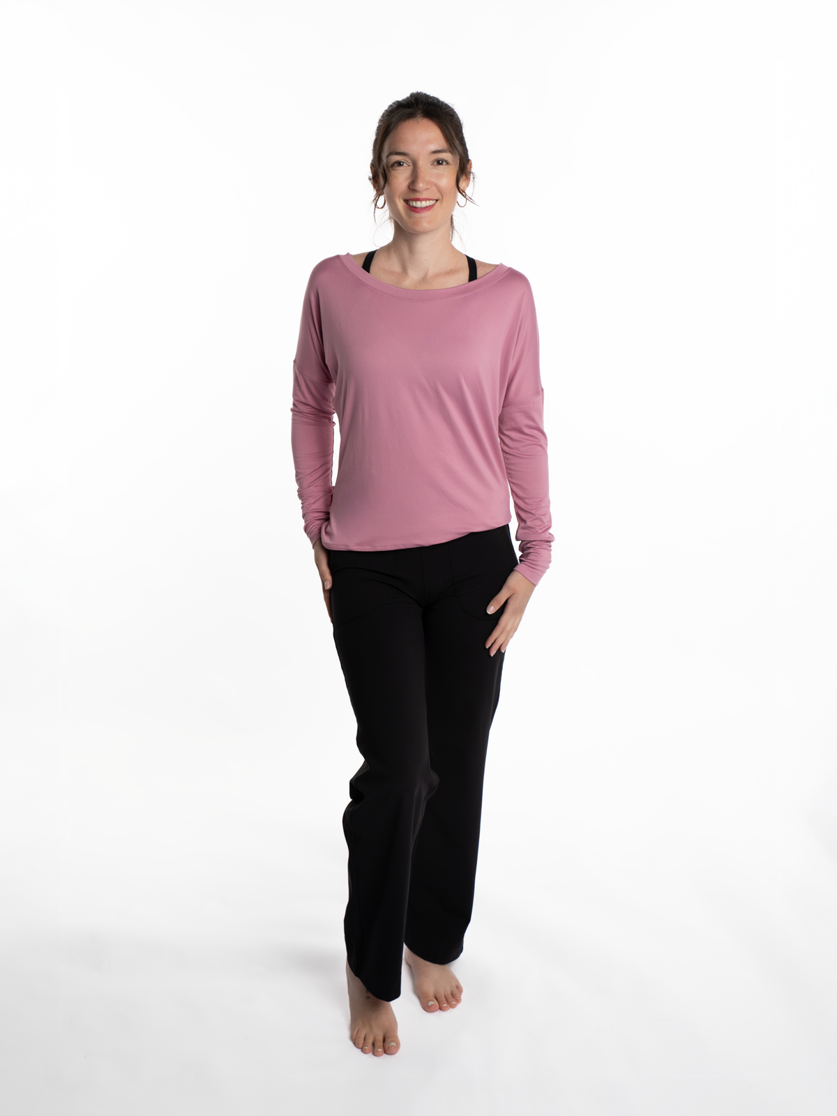 Mymotus Ladies Longsleeve Relax Yoga Shirt Soft Rose YW37