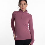Mymotus Ladies Comfort Running Longsleeve Zip- Shirt Bordeaux RW34