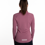 Mymotus Ladies Comfort Running Longsleeve Zip- Shirt Bordeaux RW34